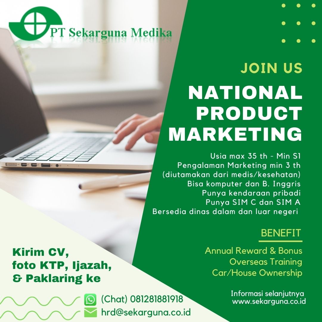 Lowongan National Product Marketing